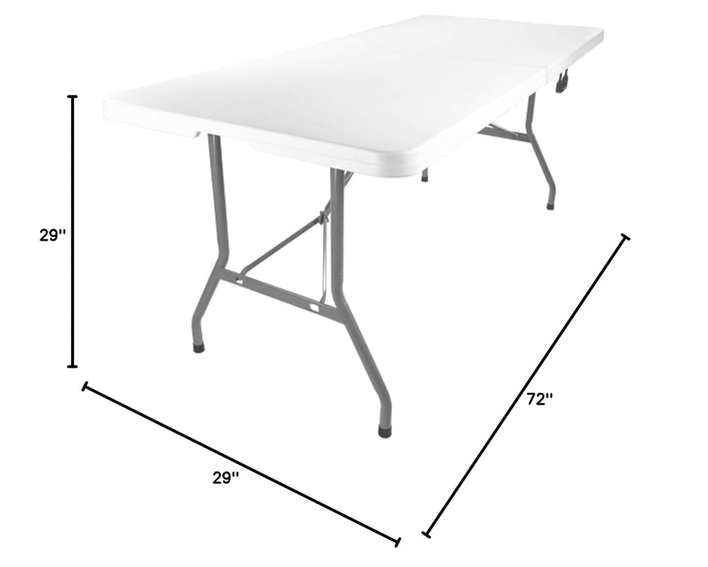 Folding Heavy Duty Plastic Table White 6ft M407612