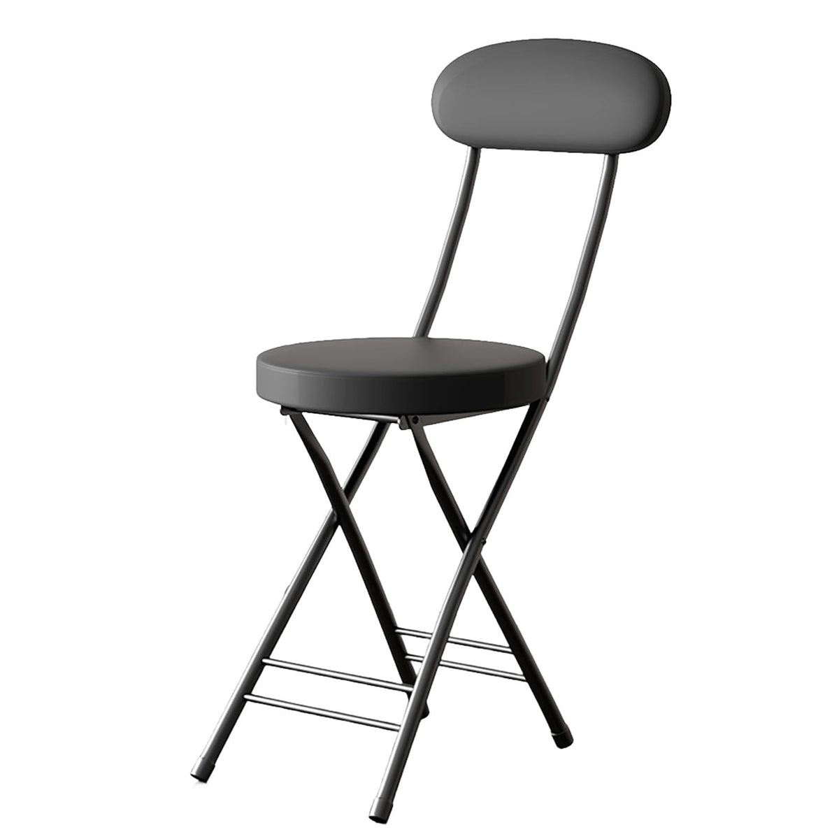 Black 18in PU Padded Foldable Counter Height Stool P546