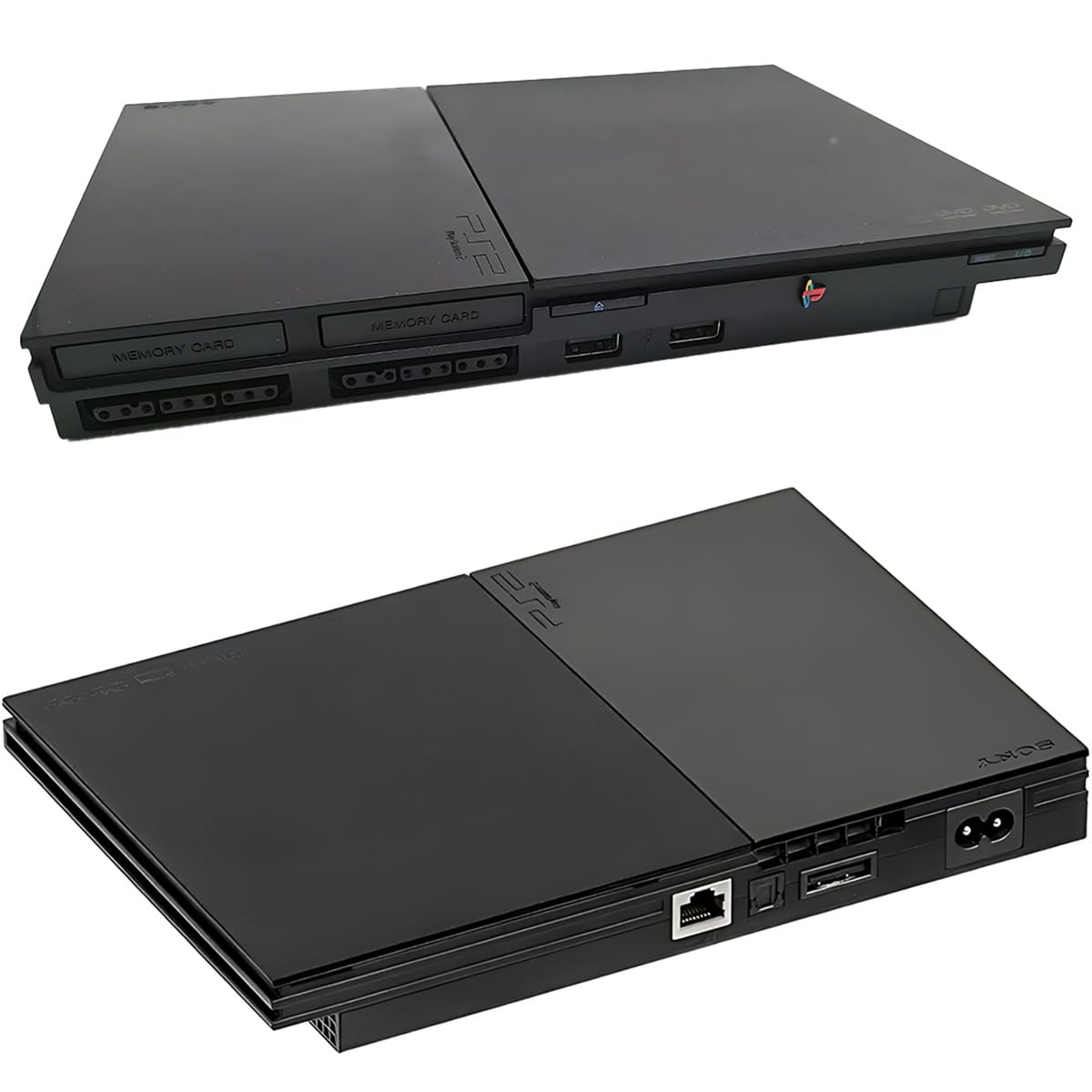 Black PlayStation 2 Console with 2 Wireless Controllers Z515310