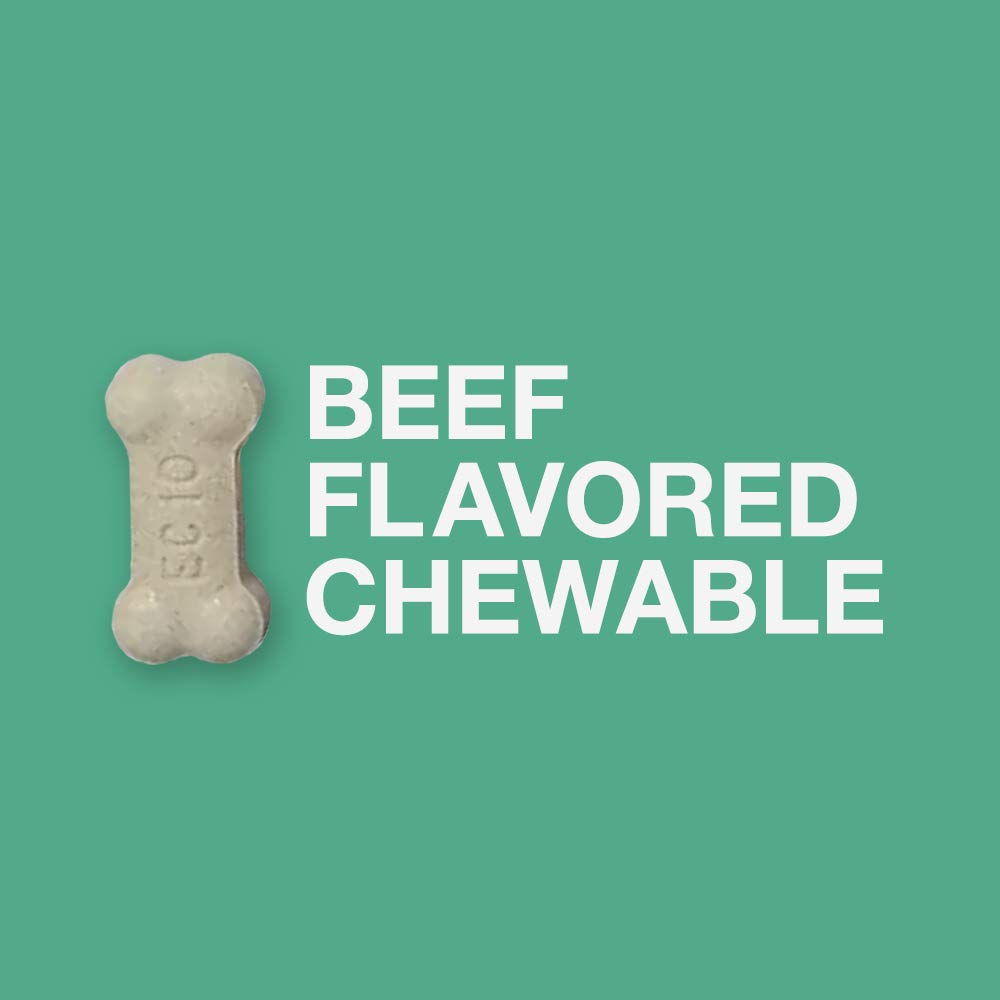 Chewable Dewormer for Small Dogs, 2-25 lbs, 4 Tablets H300763