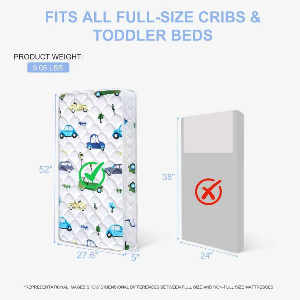 Foam Baby Crib & Toddler Mattress, 52" x 27.6" x 5" X16623