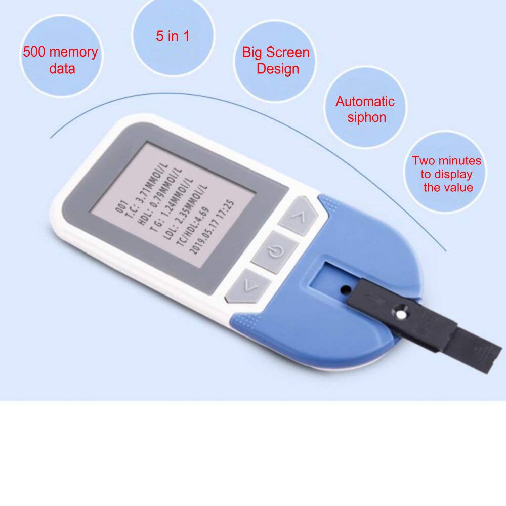 5 in 1 Lipid Test Meter Analyzer Kit J653