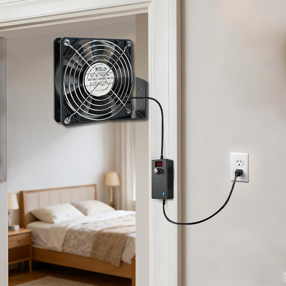120mm x 38mm AC Muffin Fan with Variable Speed Controller A190