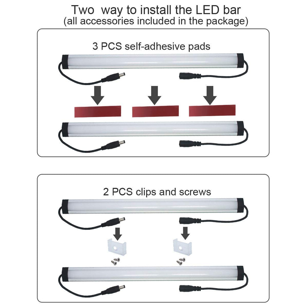 Under Cabinet LED Lighting Kit, 6 PCS 12 Inches Light Bars, Daylight White W16406
