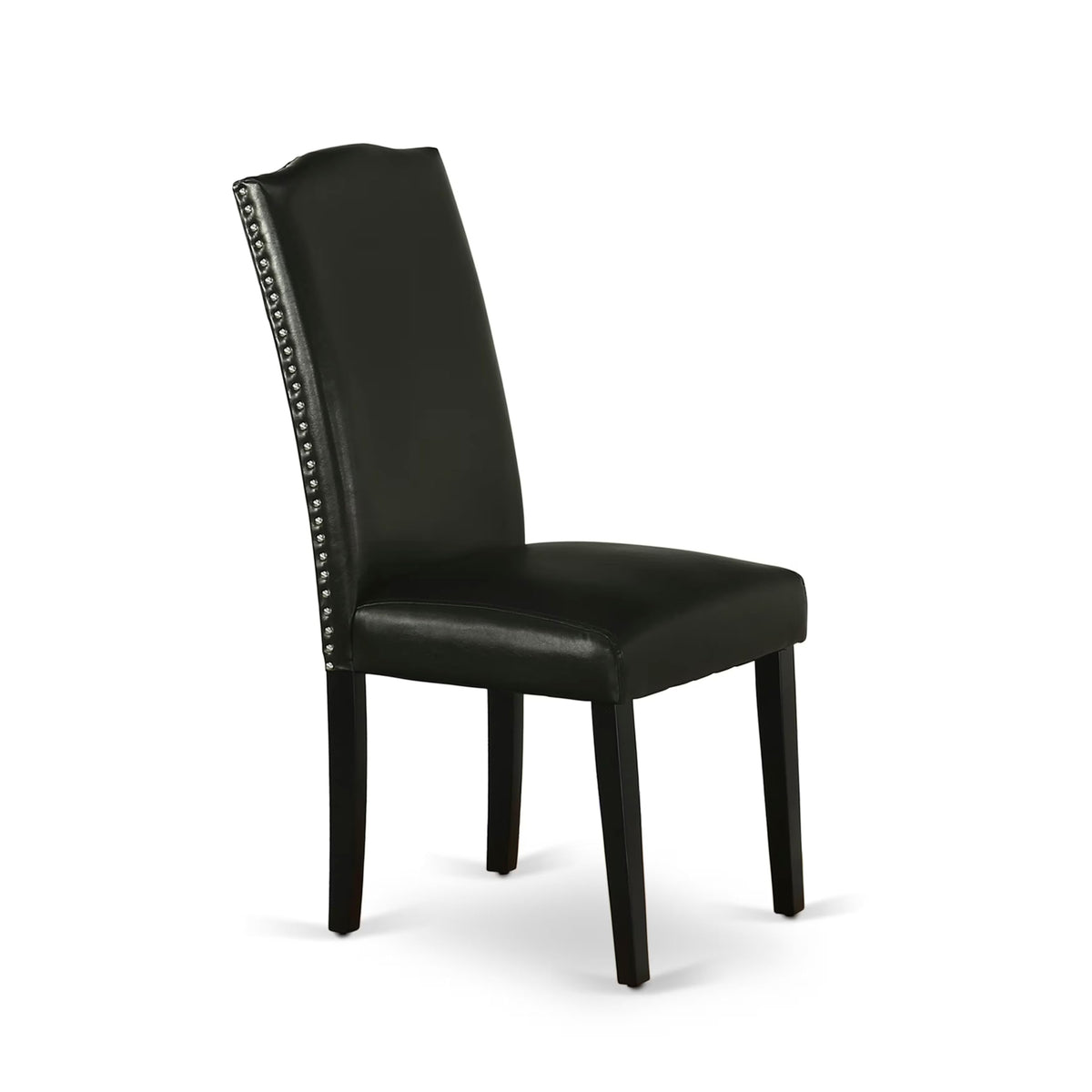 5 Piece Dinette Set with Rectangle Dining Table and 4 Black Faux Leather Chairs K101162
