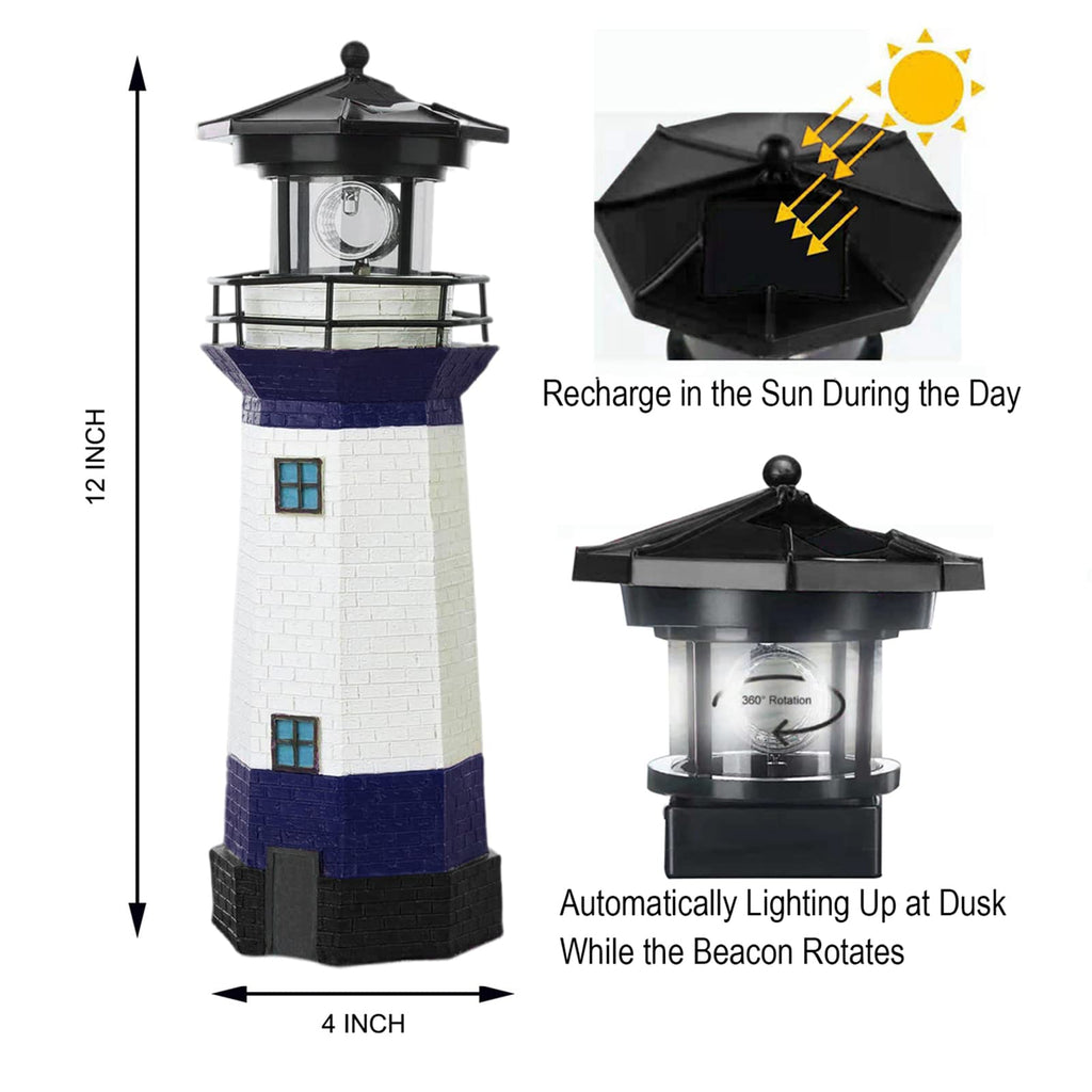 Solar LED Lighthouse Lamp Outdoor Decorative R256