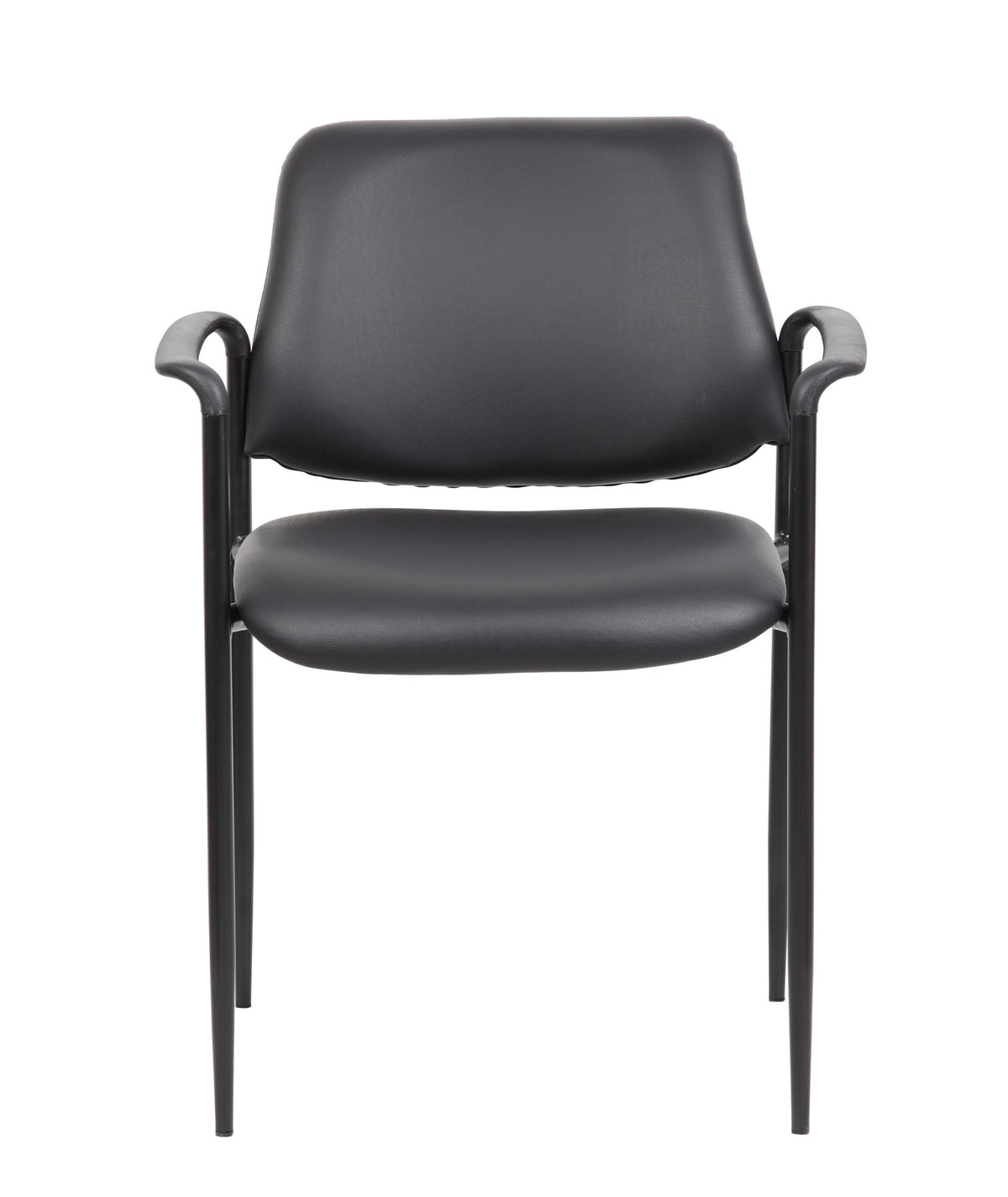 Black Caressoft Stacking Chair with Arm G334