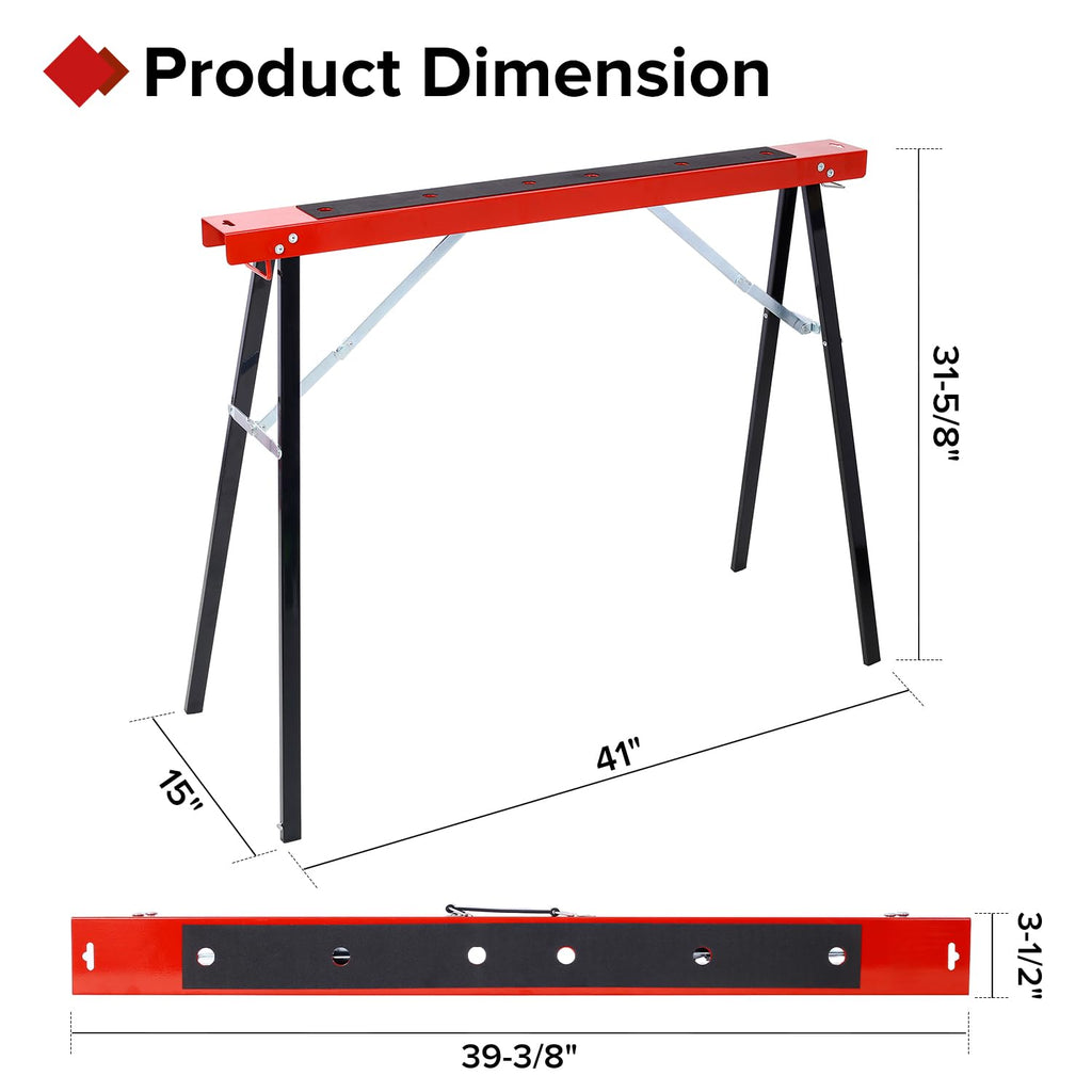 Heavy Duty 2-Pack Folding Sawhorse F850974