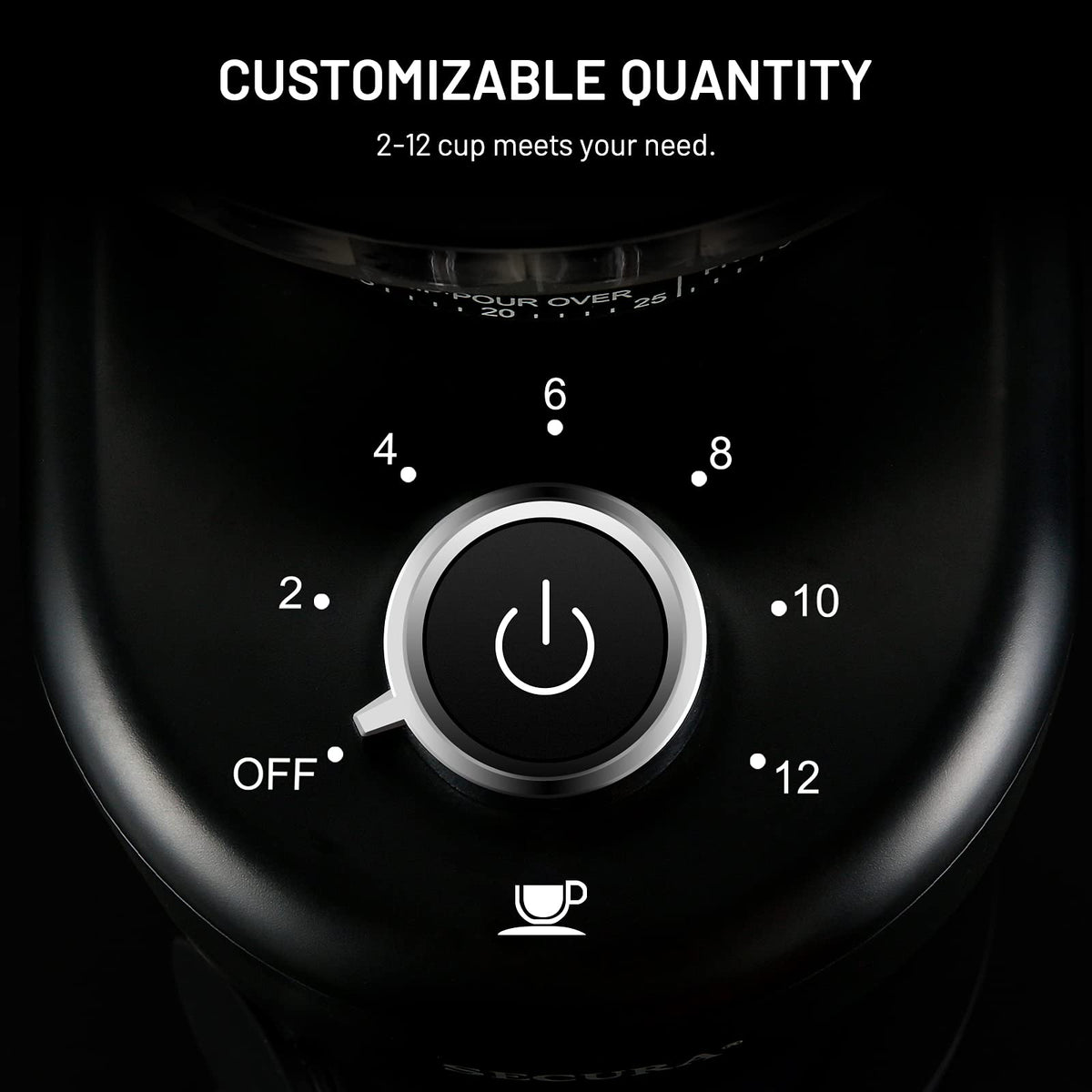 Electric Conical Burr Coffee Grinder with 35 Adjustable Grind Settings R85534