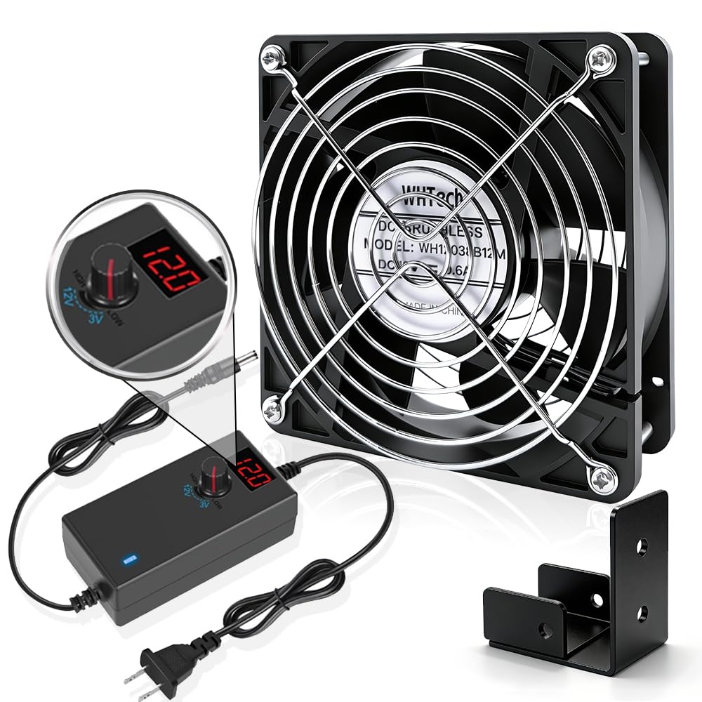 120mm x 38mm AC Muffin Fan with Variable Speed Controller A190