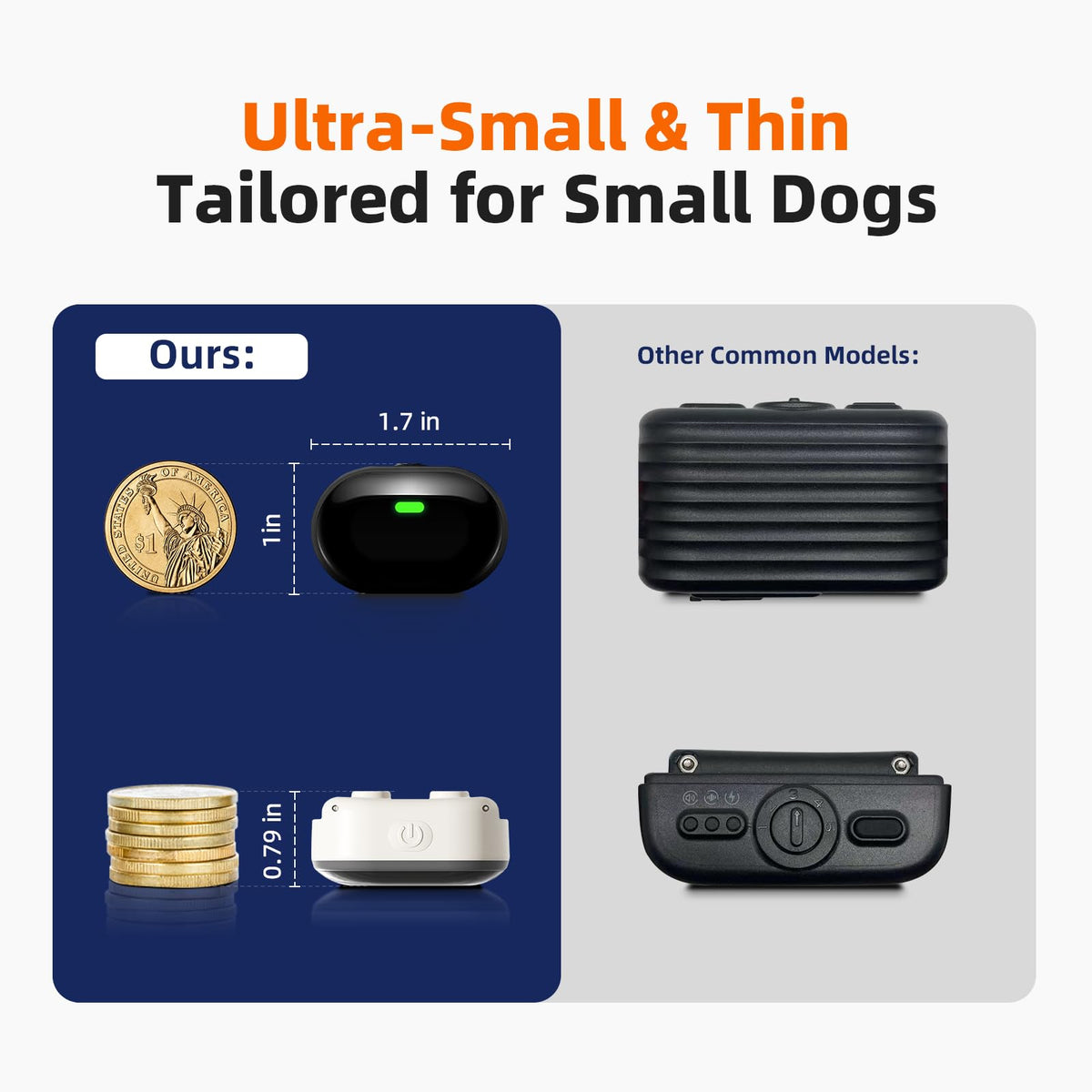 Ultra-Small Cat Training Collar with Remote, Waterproof, Rechargeable (Beige) G456