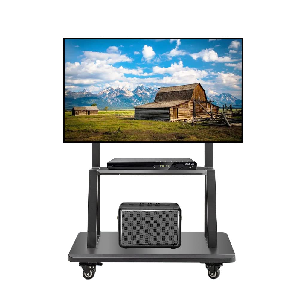 Mobile TV Stand on Wheels for 32-75 Inch Flat Panel Screens with Shelf B871677