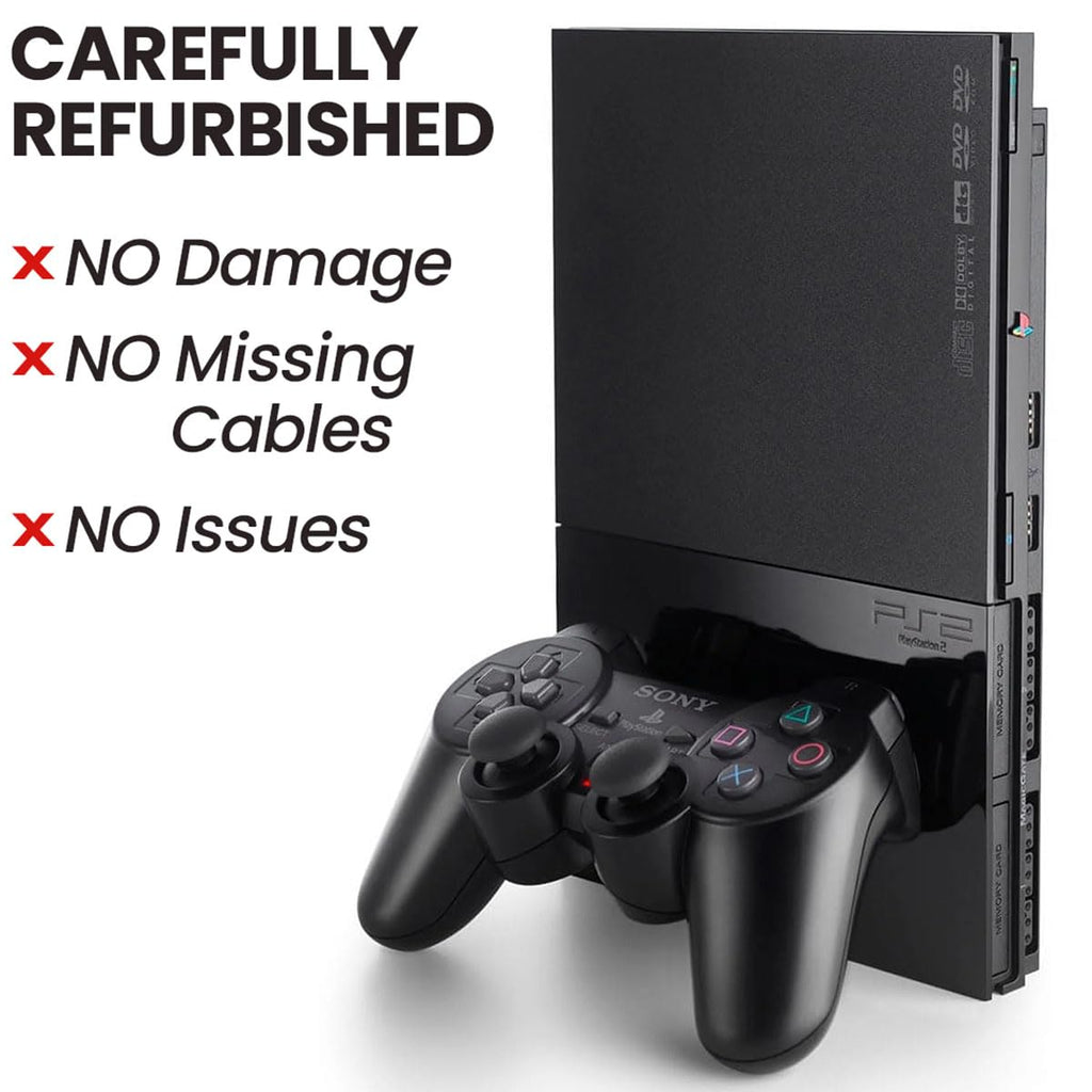 Black PlayStation 2 Console with 2 Wireless Controllers Z515310