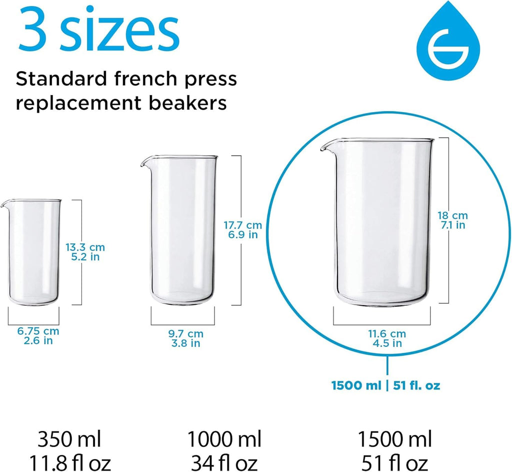 Borosilicate Glass French Press Beaker 34 oz G7644