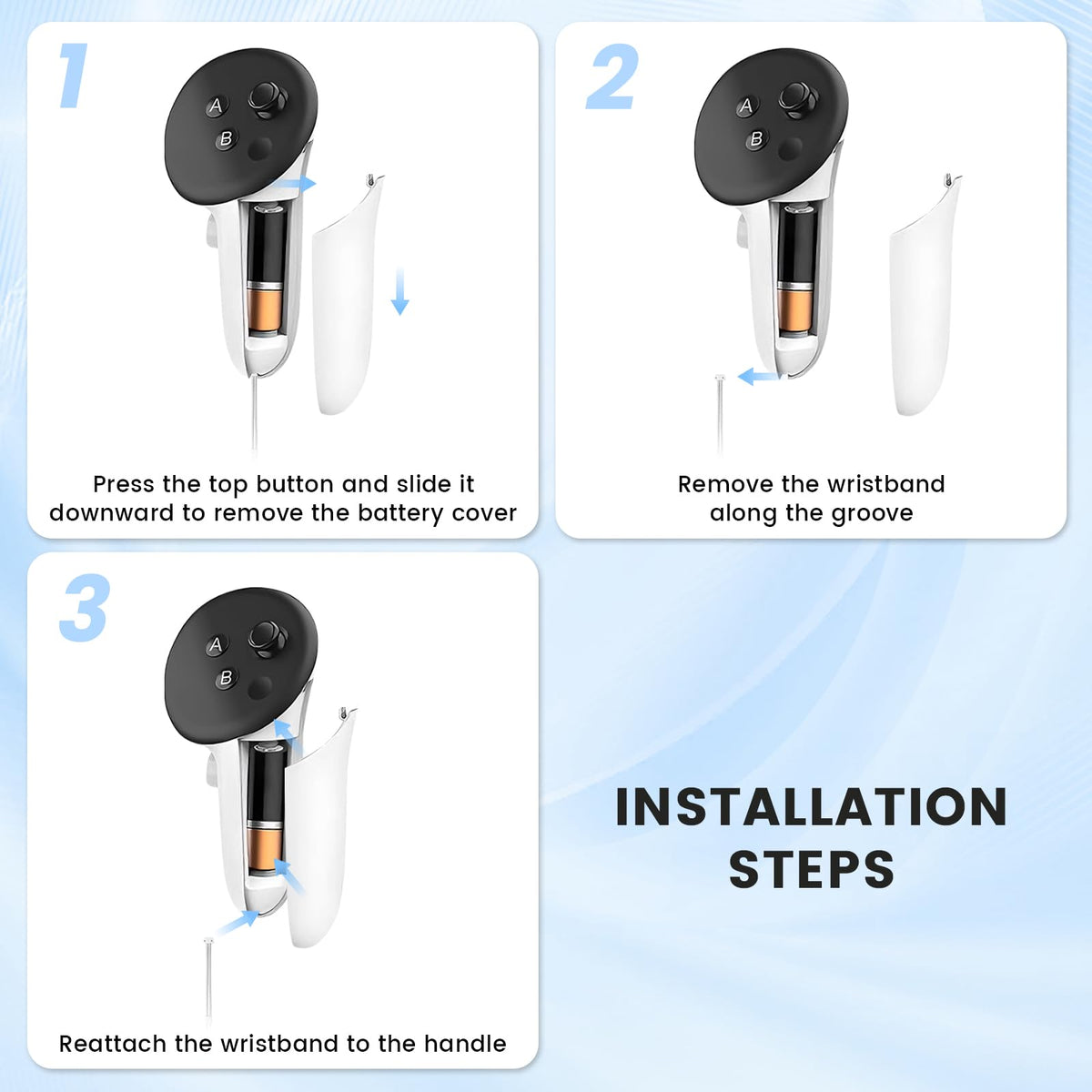 Replacement Wrist Straps for Oculus Quest 3 Controller N74691