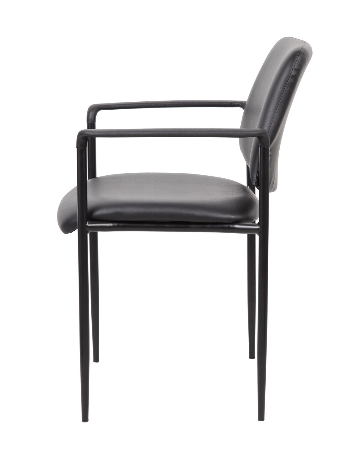 Black Caressoft Stacking Chair with Arm G334