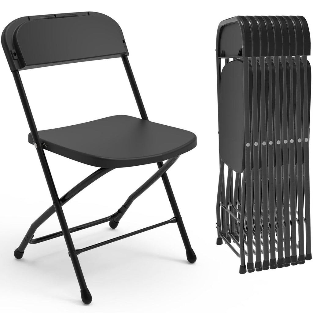 Plastic Folding Chairs Set of 10 N860