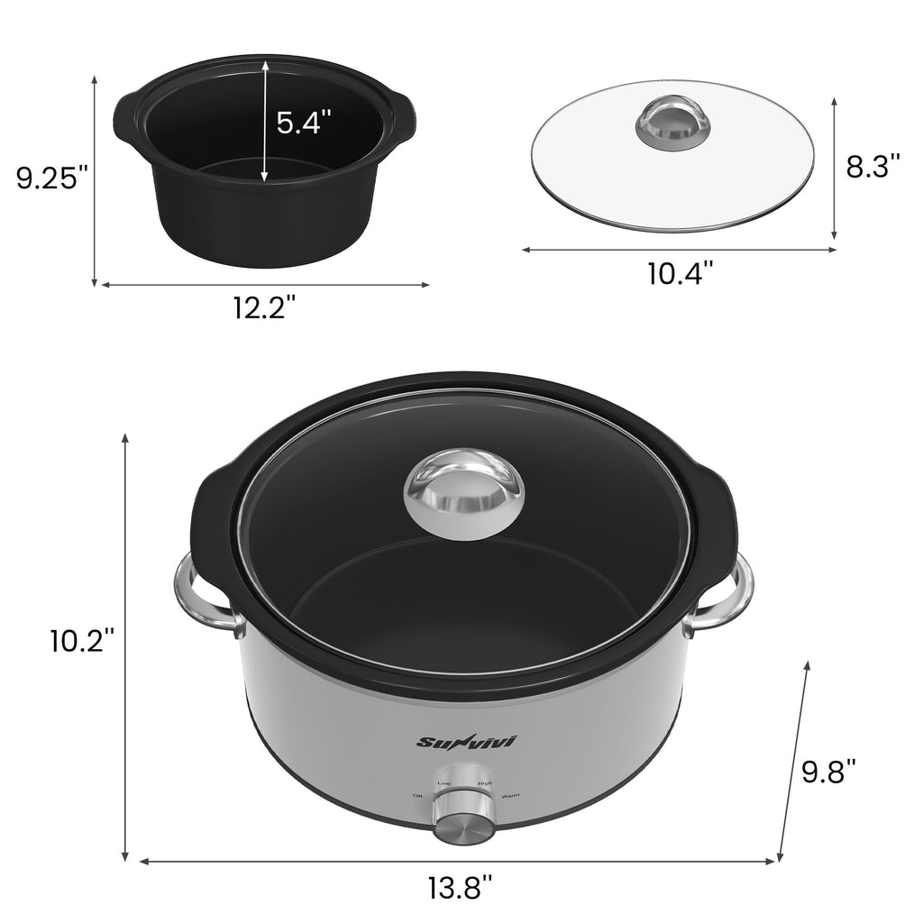 Small 4QT Slow Cooker with Ceramic Pot G406653