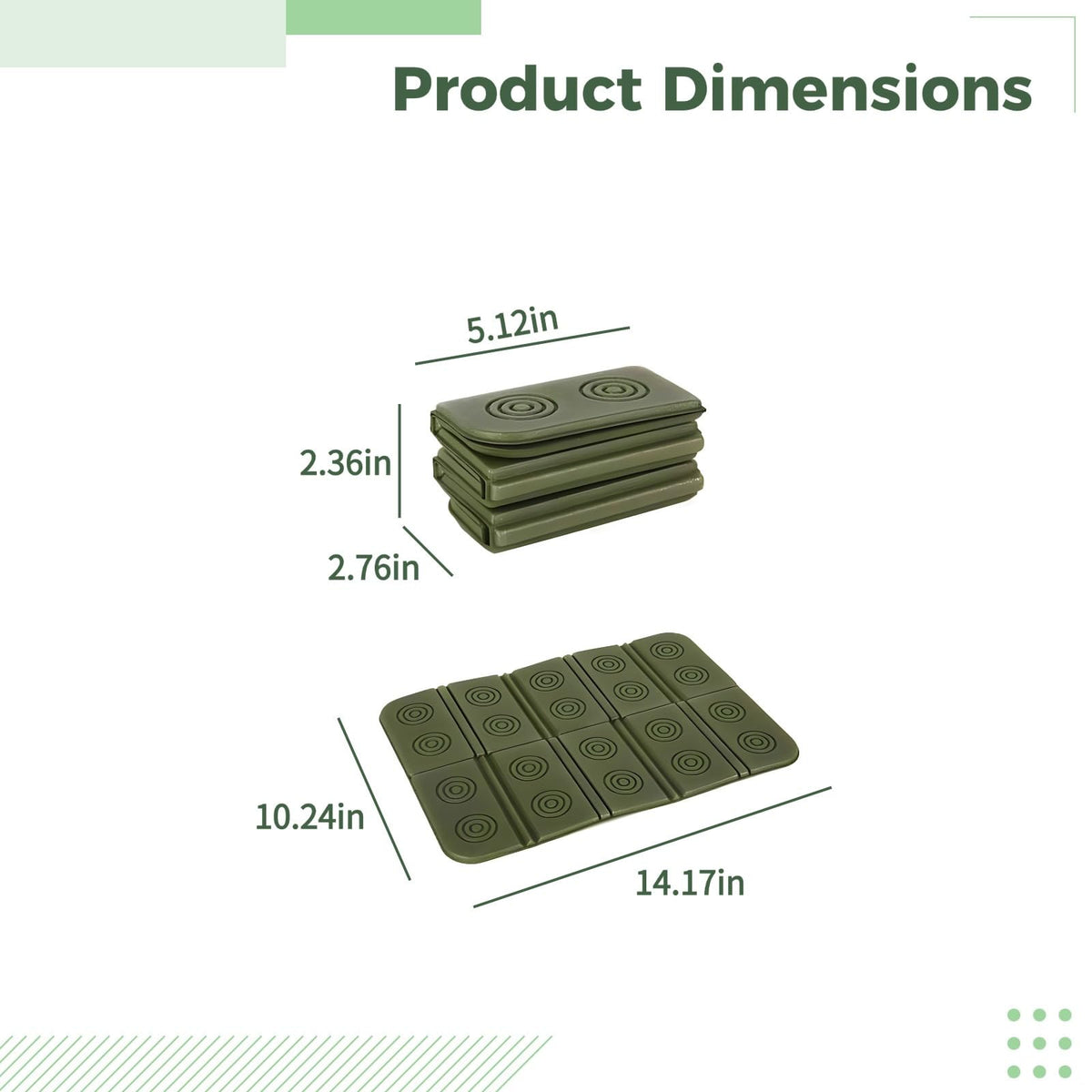 2 Pcs Waterproof Folding Foam Mats L129