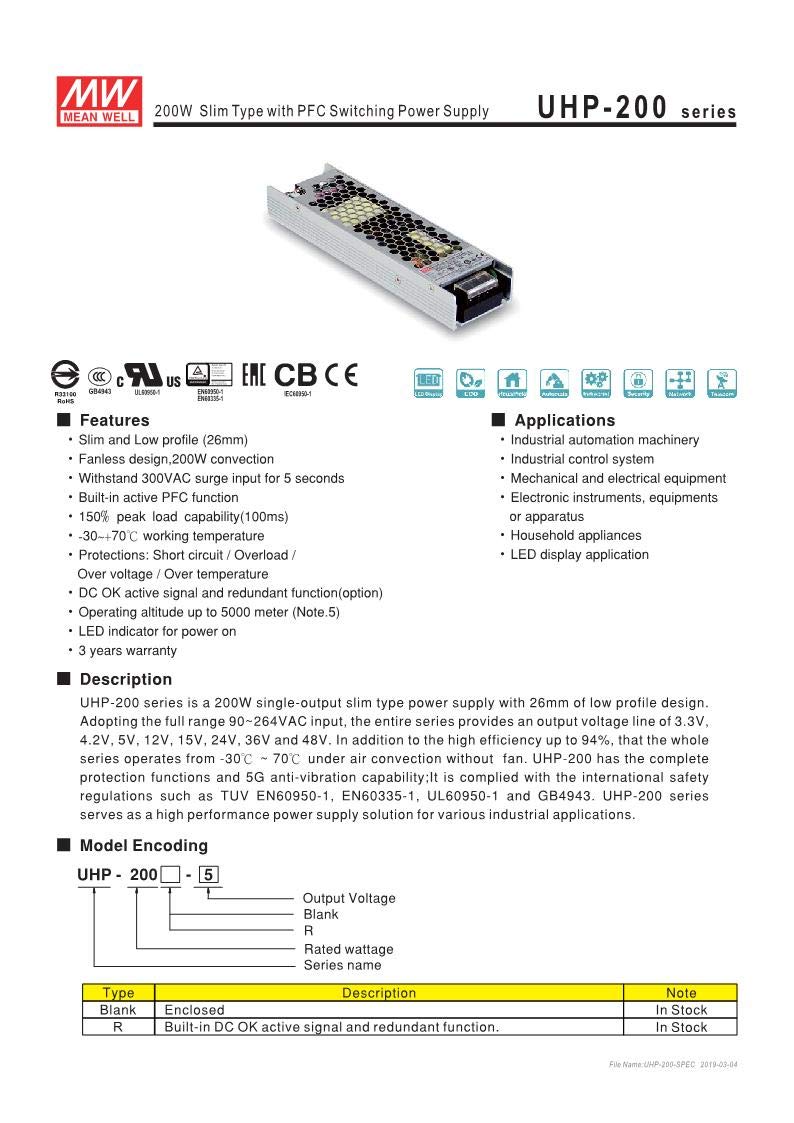 12V 17A 200W LED Power Supply J3977
