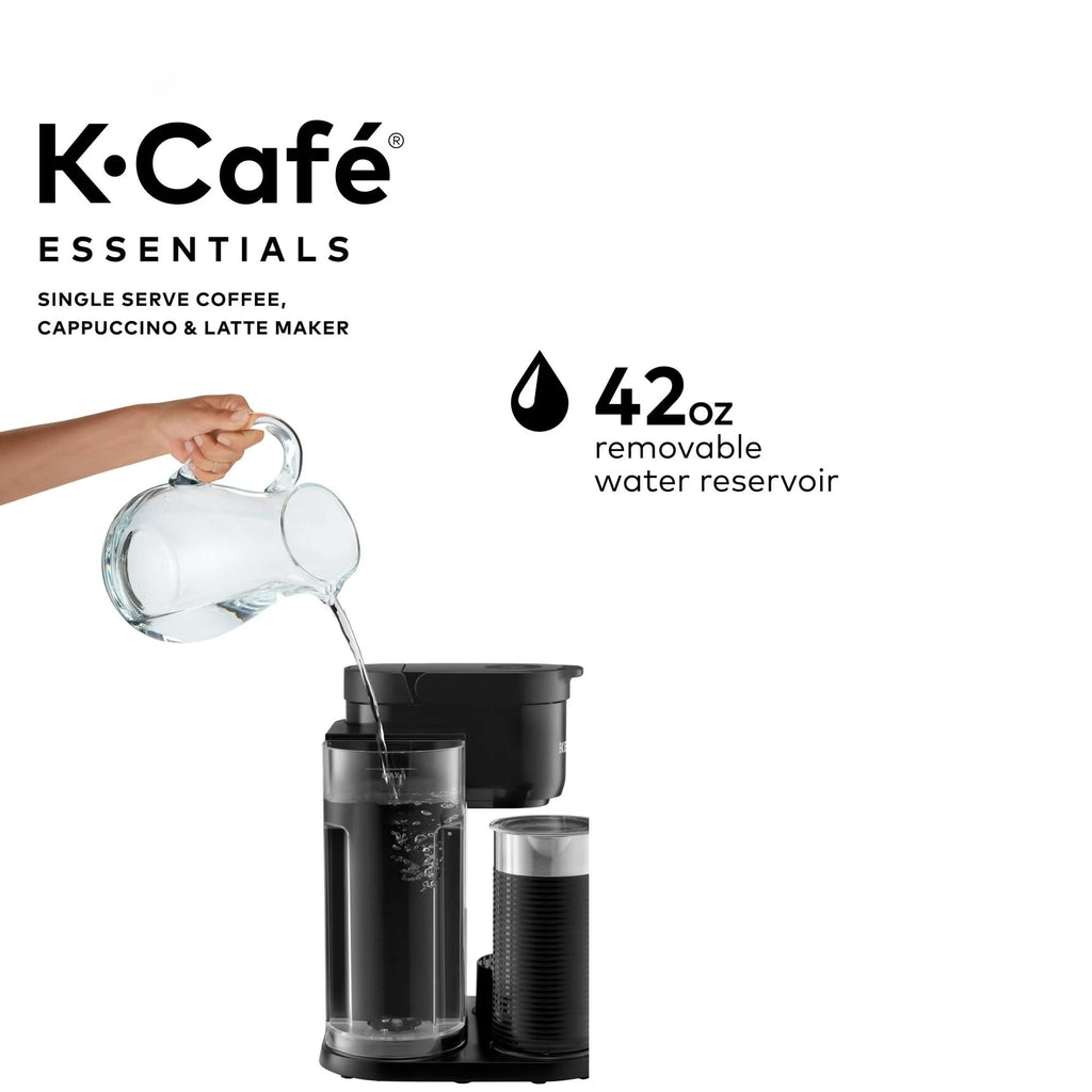 Black Single Serve Coffee Maker with Milk Frother Z481