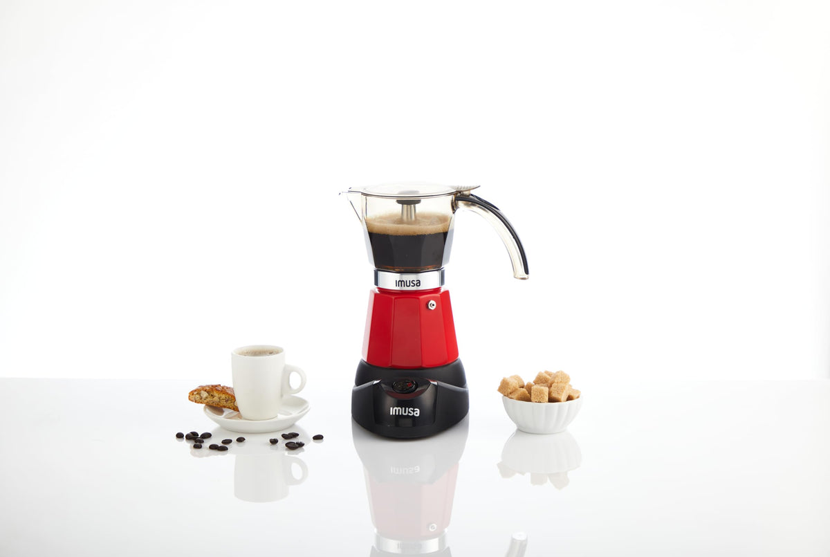 Red Electric Espresso Coffee Maker X7018