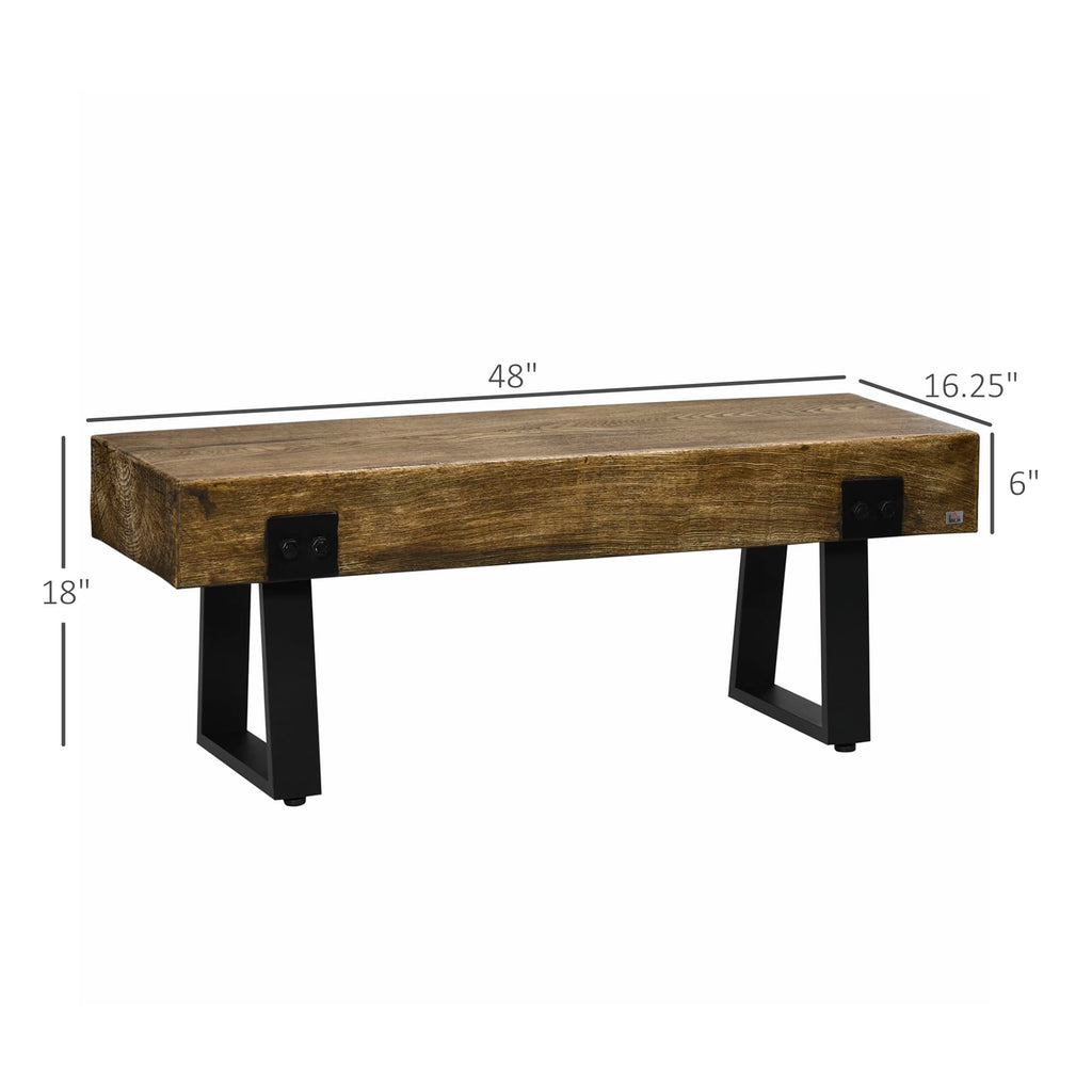 48" Outdoor Bench with Metal Legs F742240