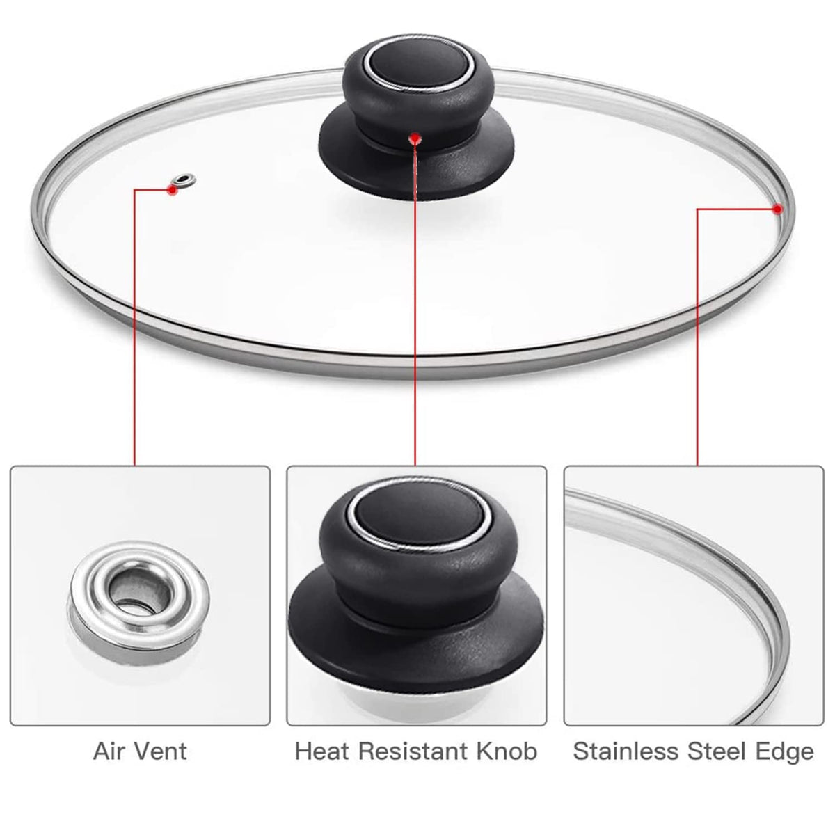 11 Inch Tempered Glass Pan Lid U961