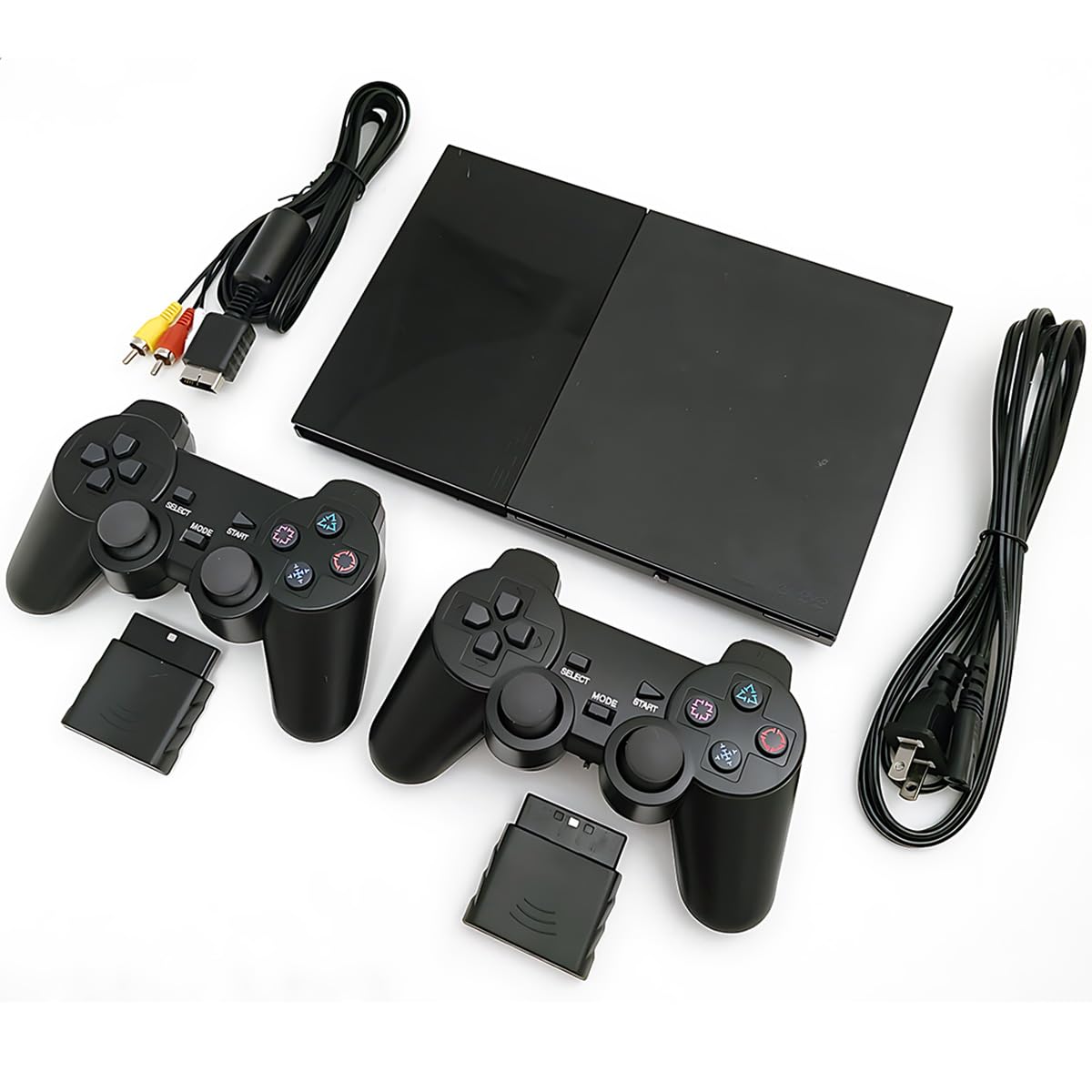 Black PlayStation 2 Console with 2 Wireless Controllers Z515310