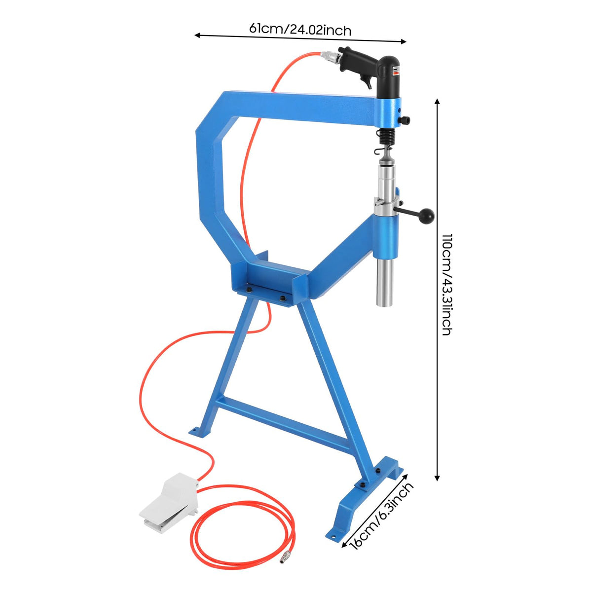 Pneumatic Planishing Hammer with 1"/2"/3" Anvils Y55297