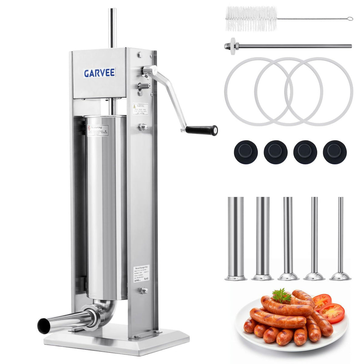 7 L 2-Speed Vertical Sausage Stuffer O956