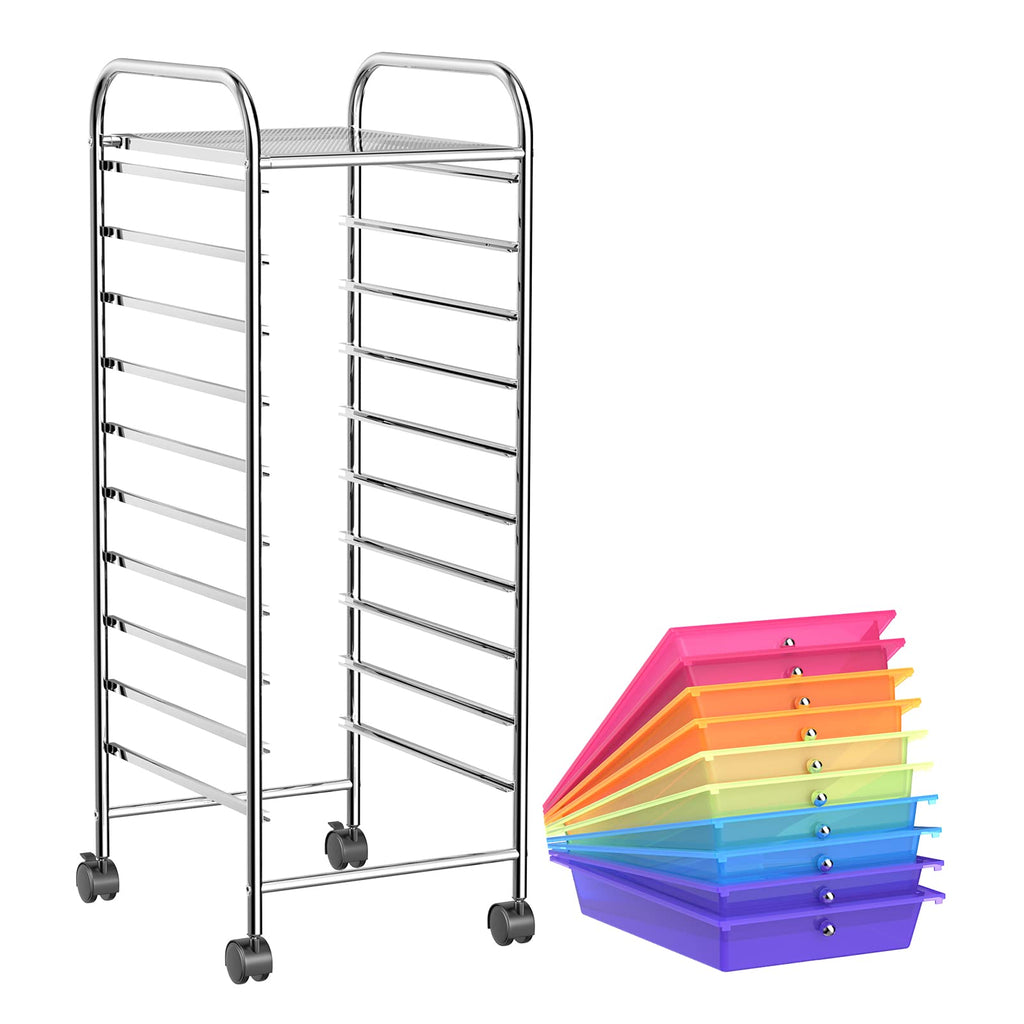 10 Drawer Rolling Storage Cart Organizer R5455