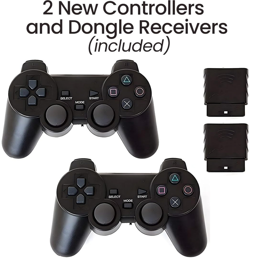Black PlayStation 2 Console with 2 Wireless Controllers Z515310