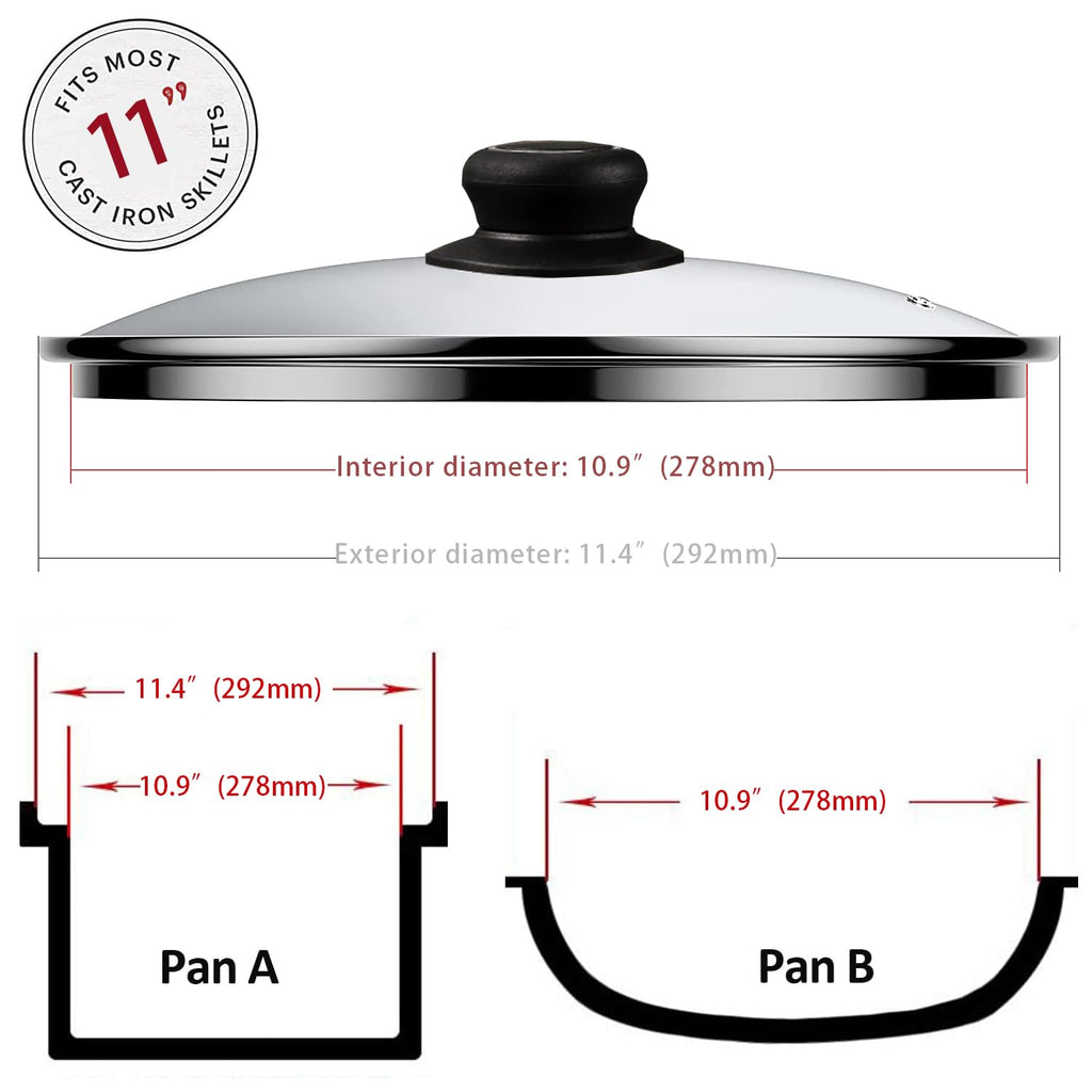 11 Inch Tempered Glass Pan Lid U961