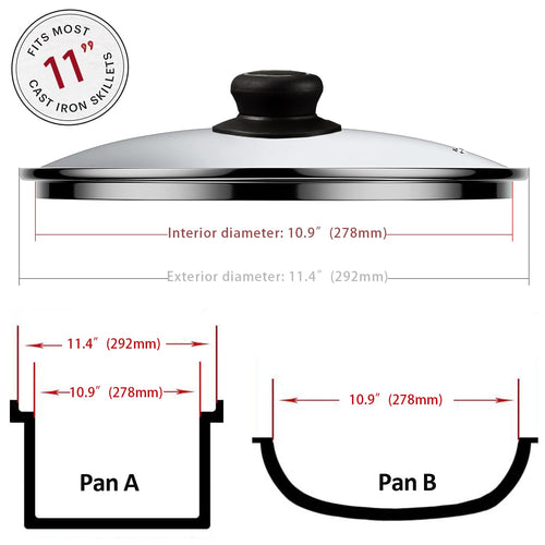 11 Inch Tempered Glass Pan Lid U961