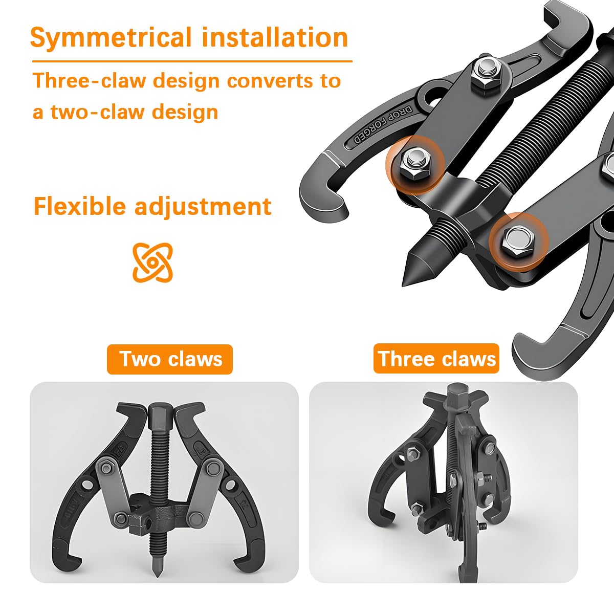 6 Inch Inner Bearing Puller with Reversible Jaws X8552