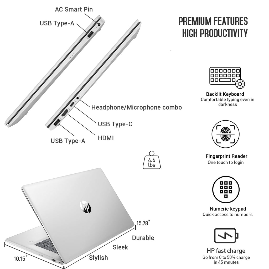 17.3” Touchscreen Laptop, Intel 10-Core i7, 16GB RAM 512GB SSD V840632
