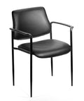 Black Caressoft Stacking Chair with Arm G334