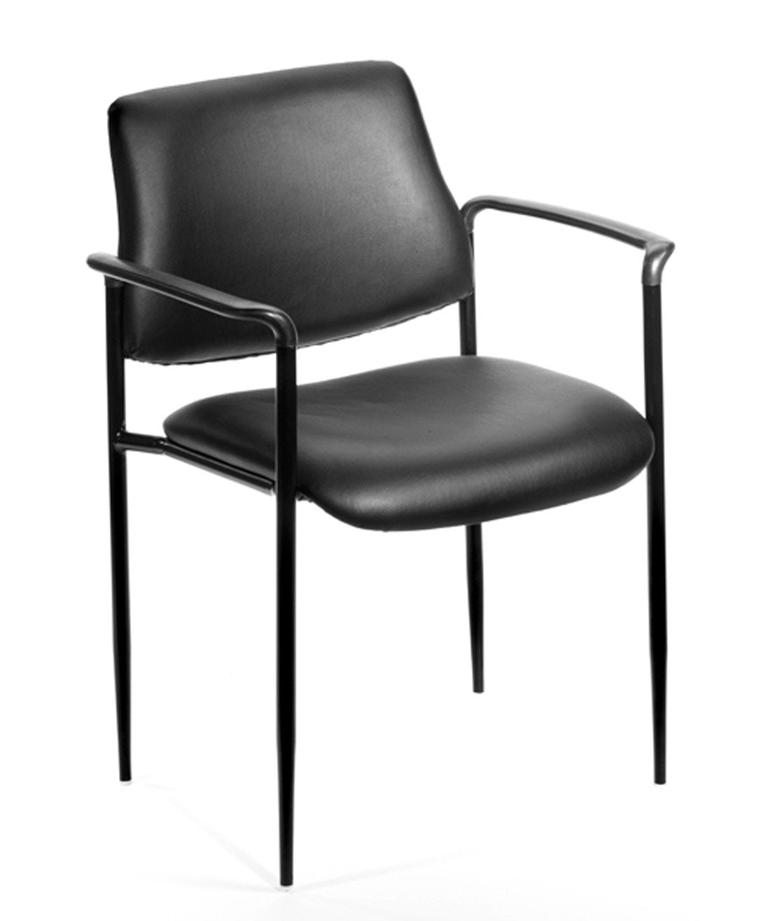Black Caressoft Stacking Chair with Arm G334