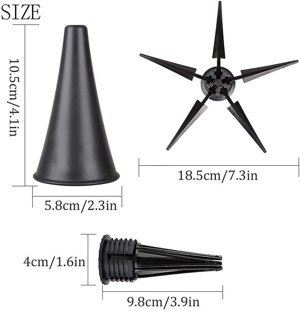 Black Portable Foldable Metal Clarinet Stand M7406