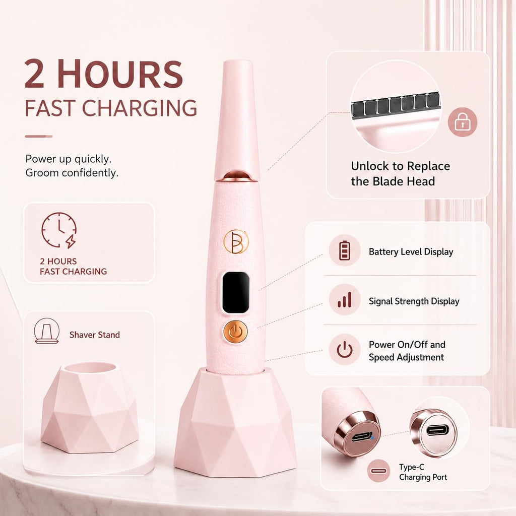 Rechargeable Sonic Dermaplane Razor with 10 Refills P143