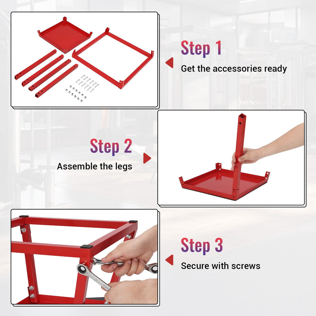 Steel Jump Box Set with Non-Slip Rubber Pad H4831