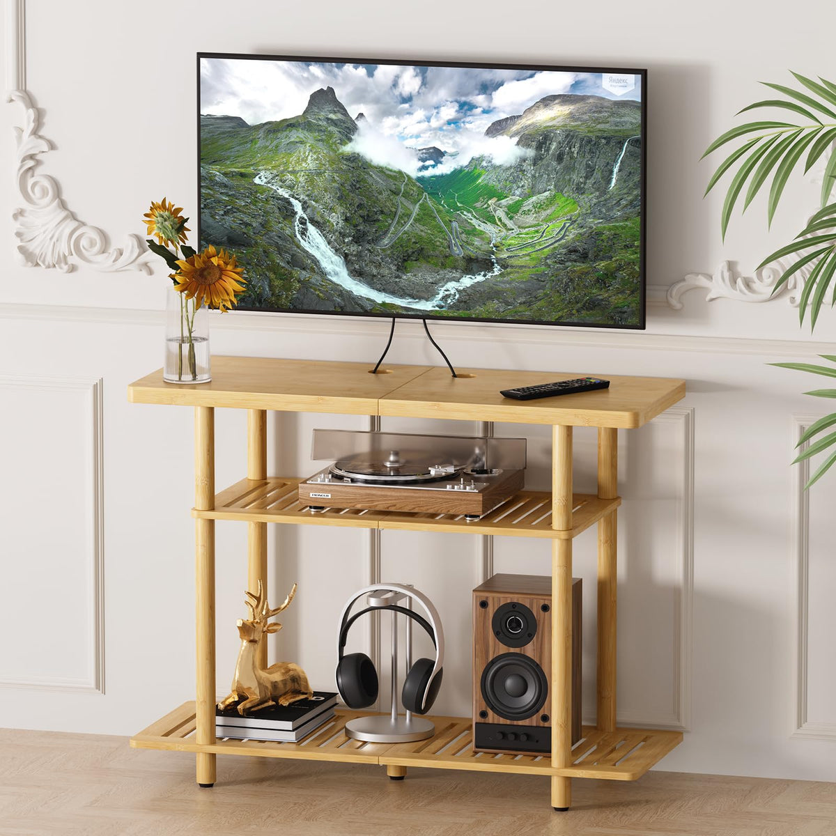 Bamboo 3-Tier TV Stand for up to 32 Inch W970655