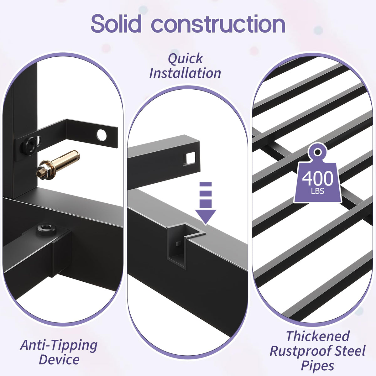 Twin Size Low Loft Bed with Storage Y653