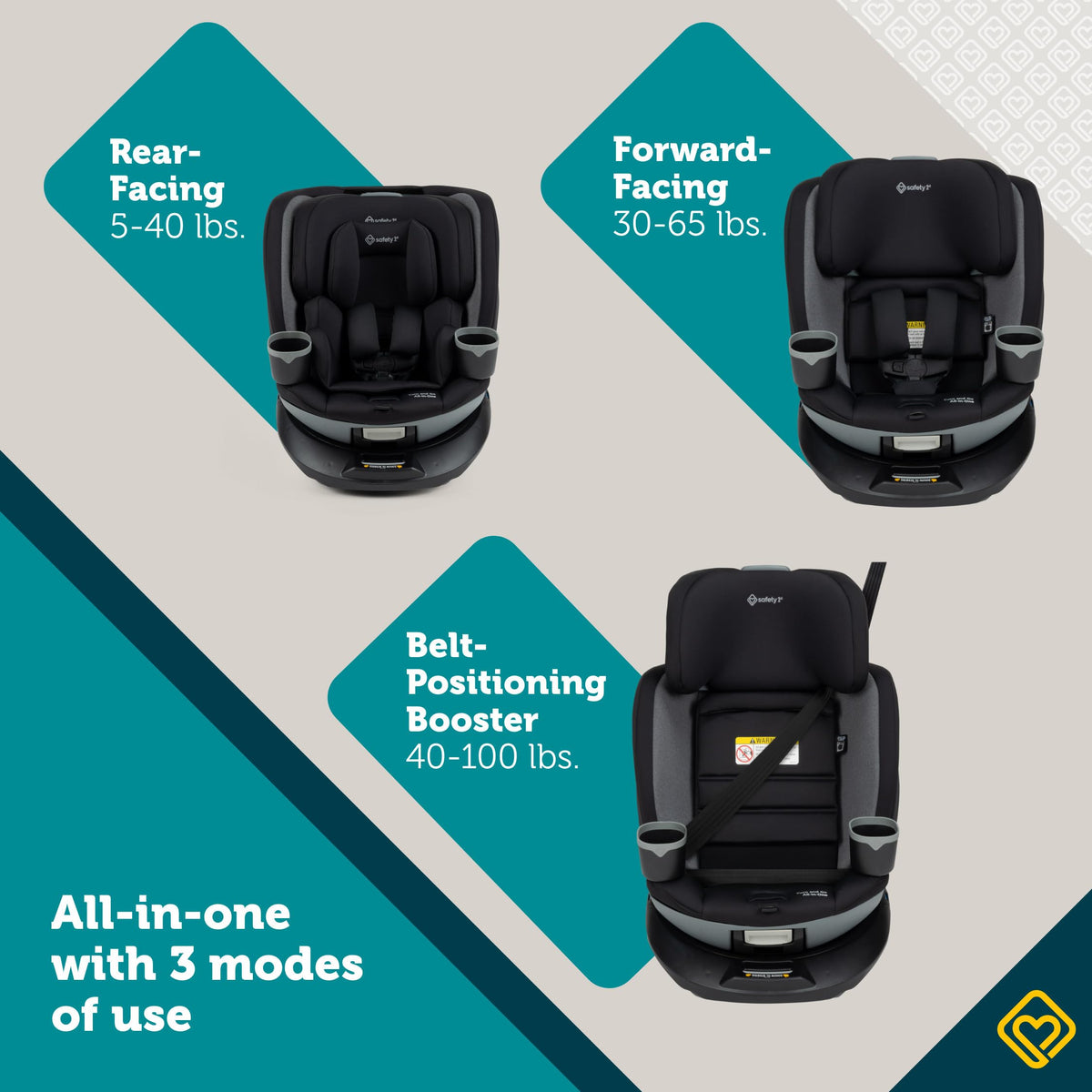 Black Convertible Car Seat F15820