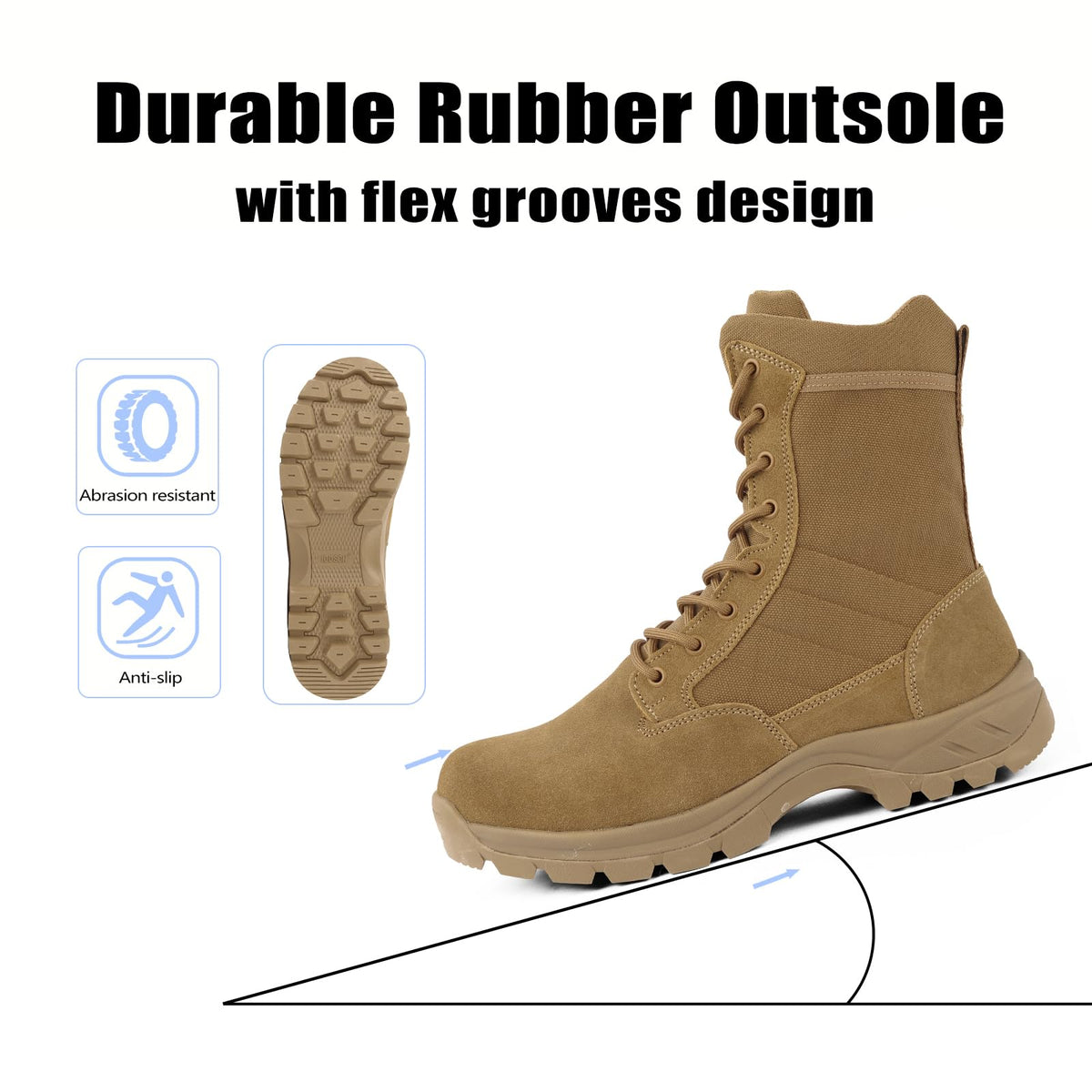 Lightweight Tactical Boots with Side Zipper R8996
