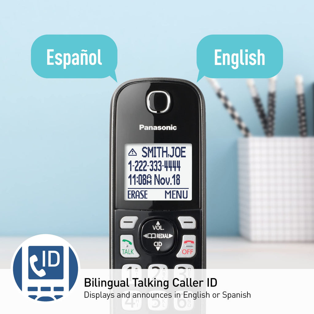 Cordless Phone with Answering Machine, 3 Handset Y7033