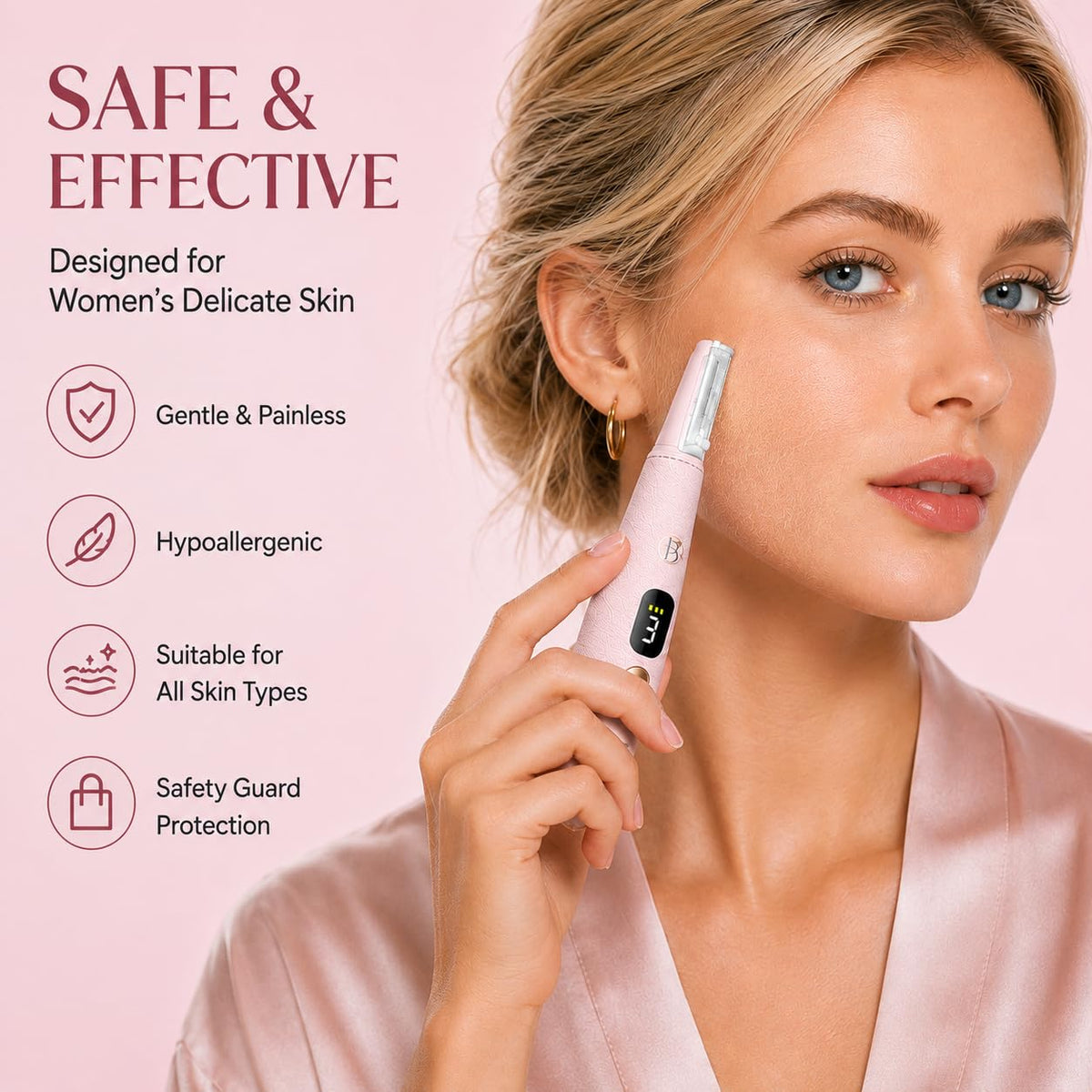 Rechargeable Sonic Dermaplane Razor with 10 Refills P143