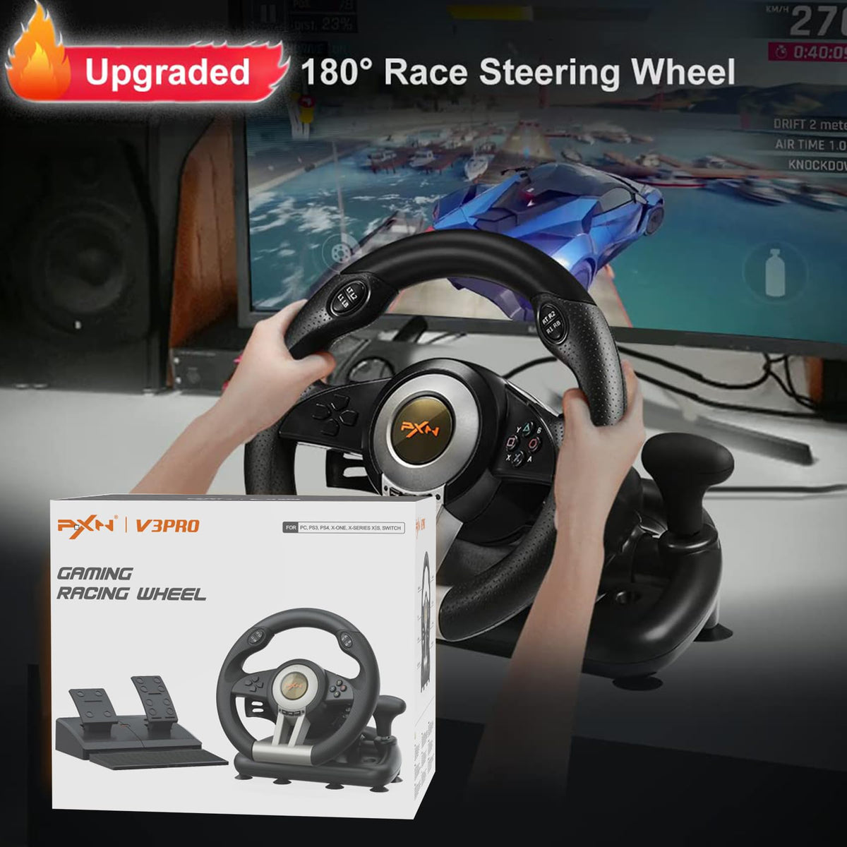 Racing Wheel with Pedals U74973