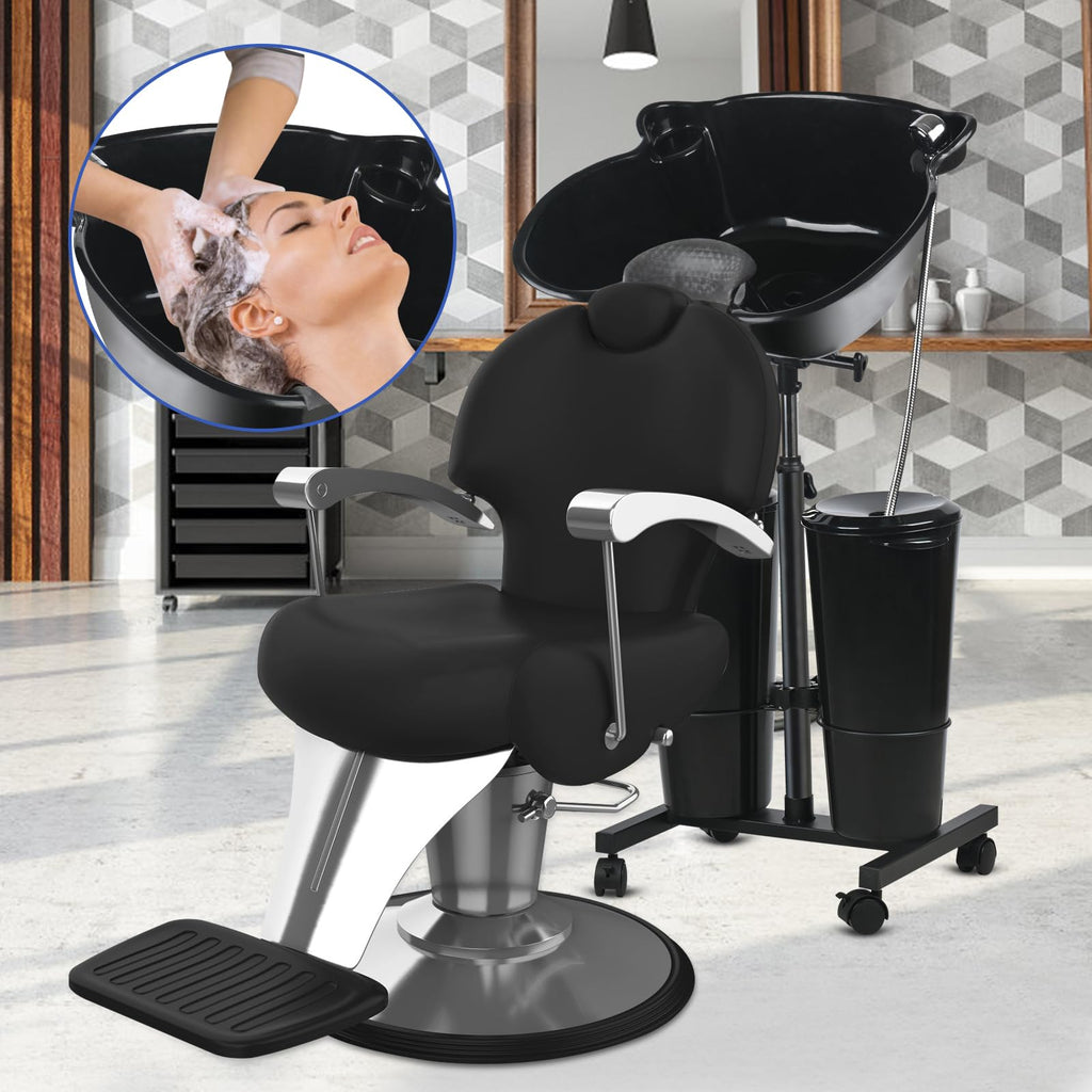 Portable Height Adjustable Shampoo Bowl with Electric Pump P1212